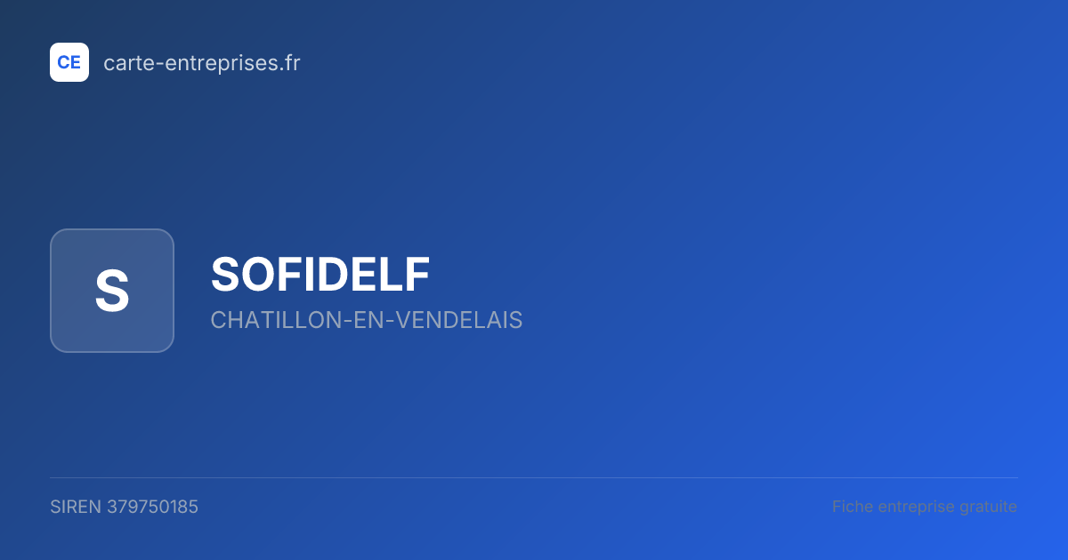 SOFIDELF — 379750185 — fiche entreprise