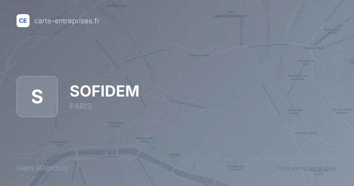 SOFIDEM — 350050522 — fiche entreprise