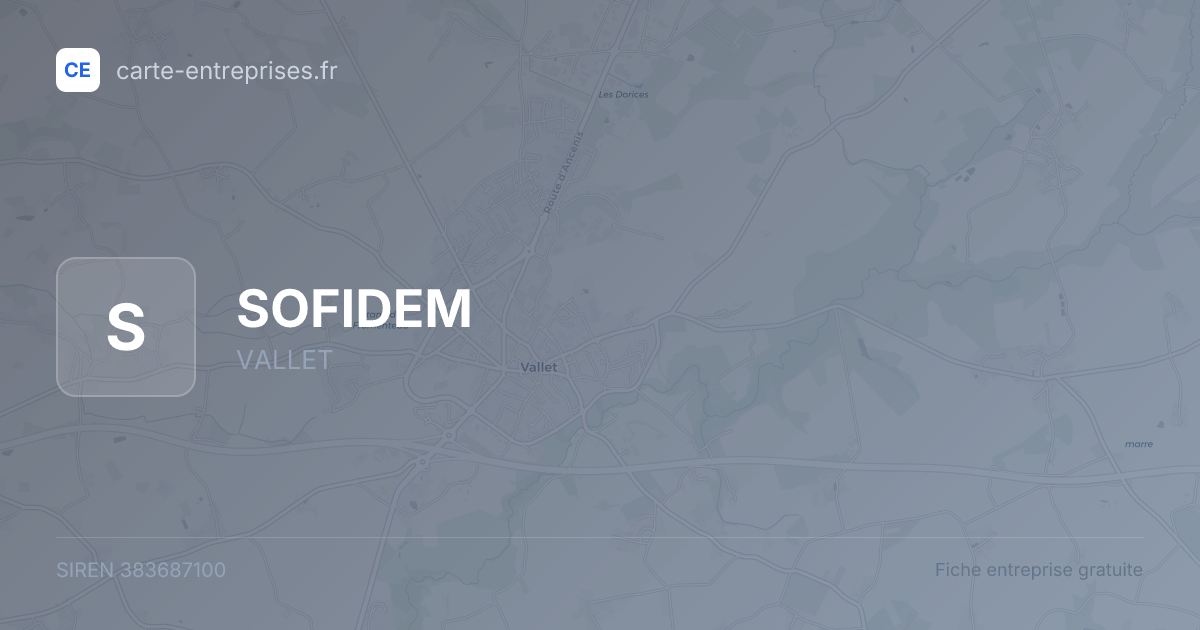 SOFIDEM — 383687100 — fiche entreprise