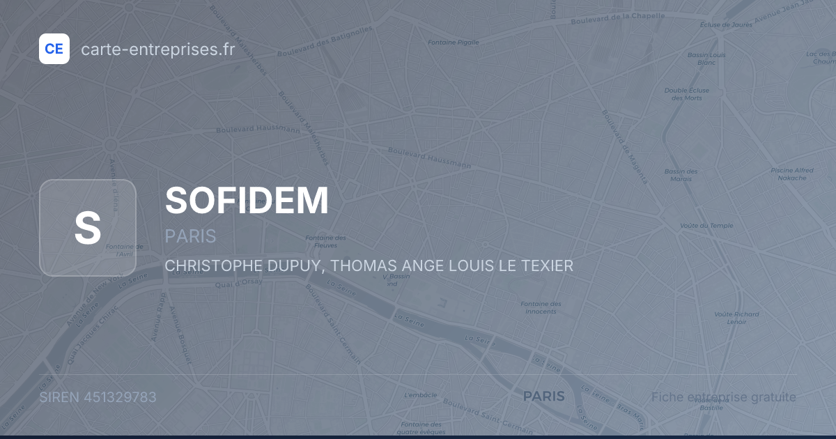 SOFIDEM — 451329783 — fiche entreprise