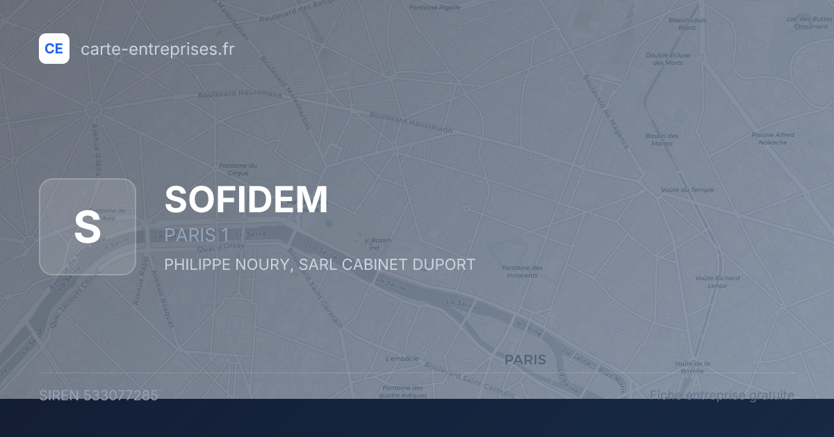 SOFIDEM — 533077285 — fiche entreprise