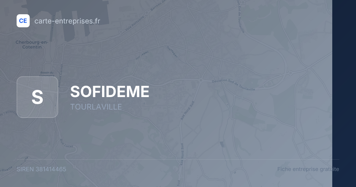 SOFIDEME — 381414465 — fiche entreprise
