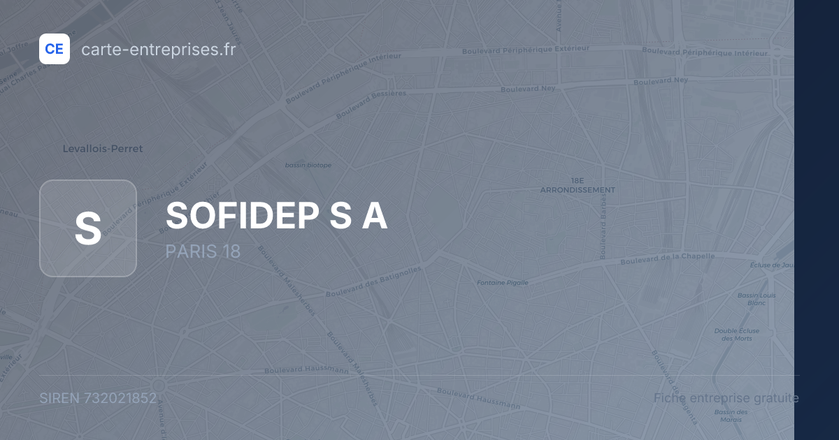 SOFIDEP S A — 732021852 — fiche entreprise