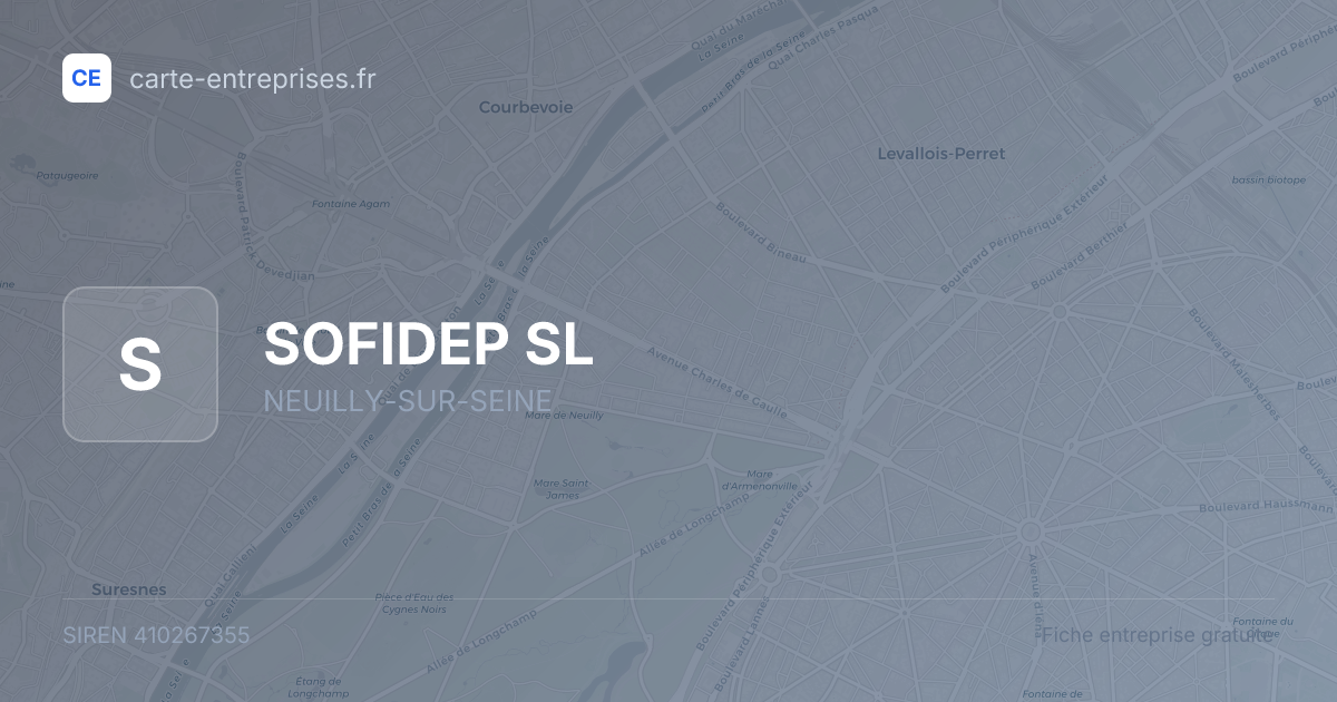 SOFIDEP SL — 410267355 — fiche entreprise