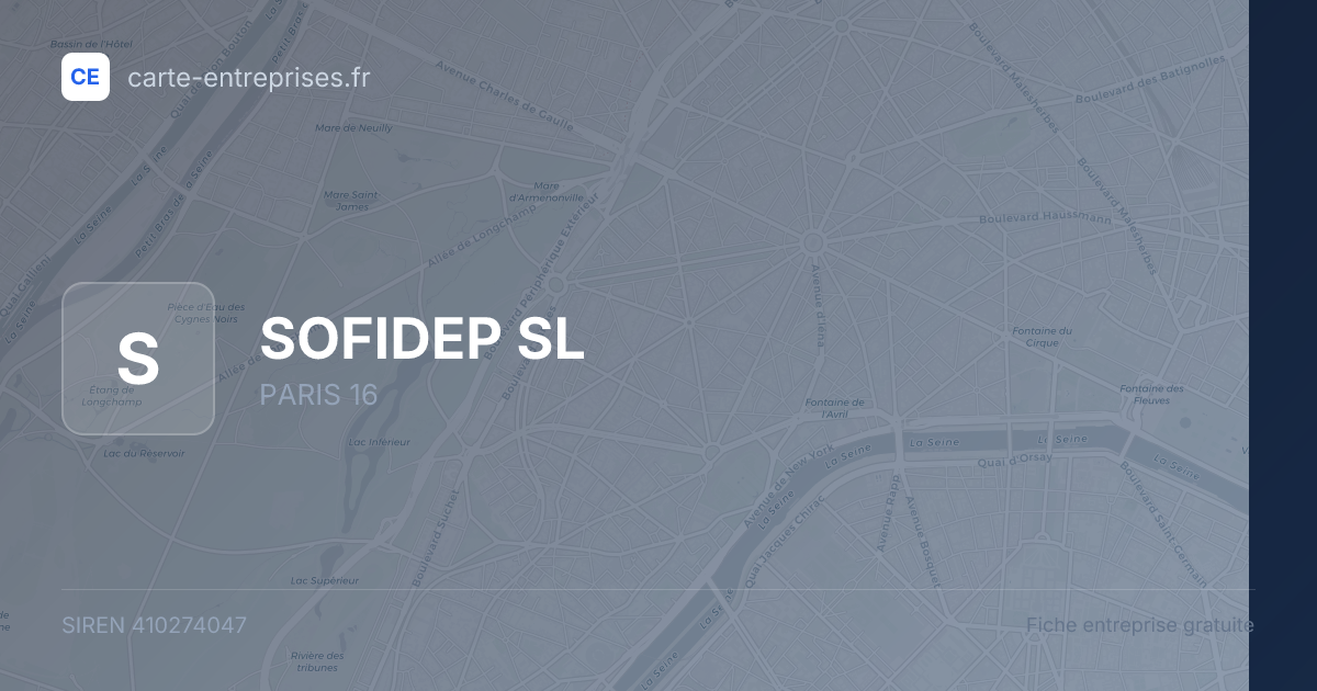 SOFIDEP SL — 410274047 — fiche entreprise