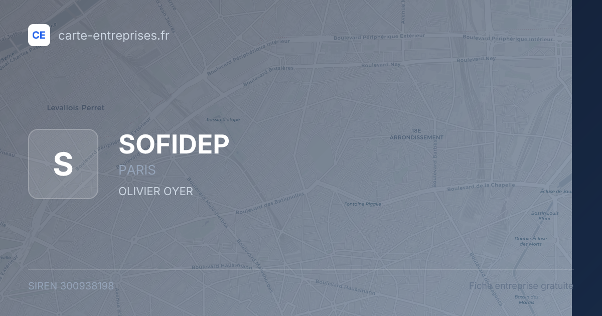 SOFIDEP — 300938198 — fiche entreprise