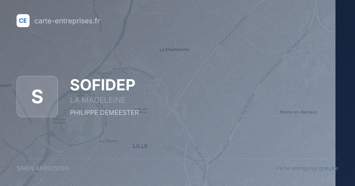 SOFIDEP — 484925094 — fiche entreprise