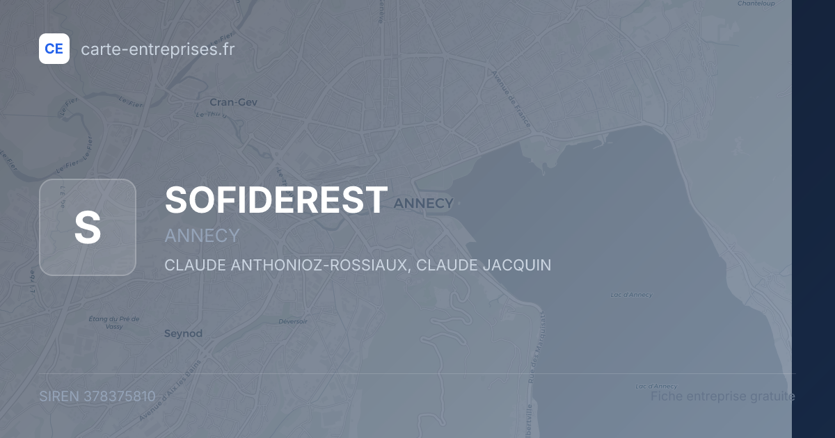 SOFIDEREST — 378375810 — fiche entreprise