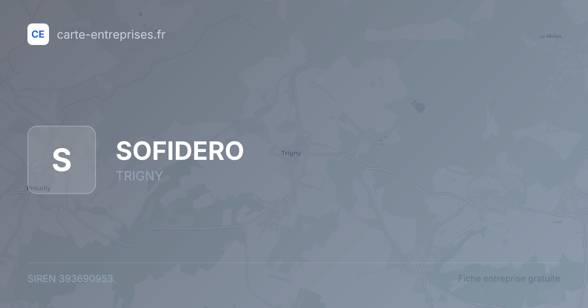 SOFIDERO — 393690953 — fiche entreprise