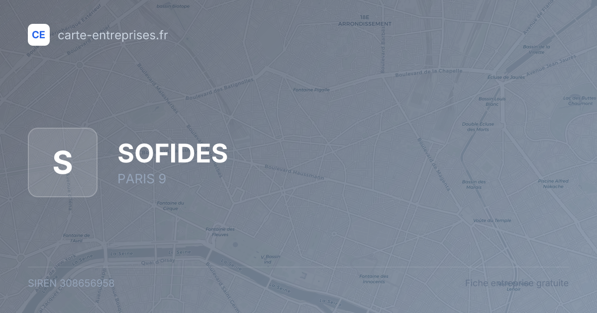 SOFIDES — 308656958 — fiche entreprise