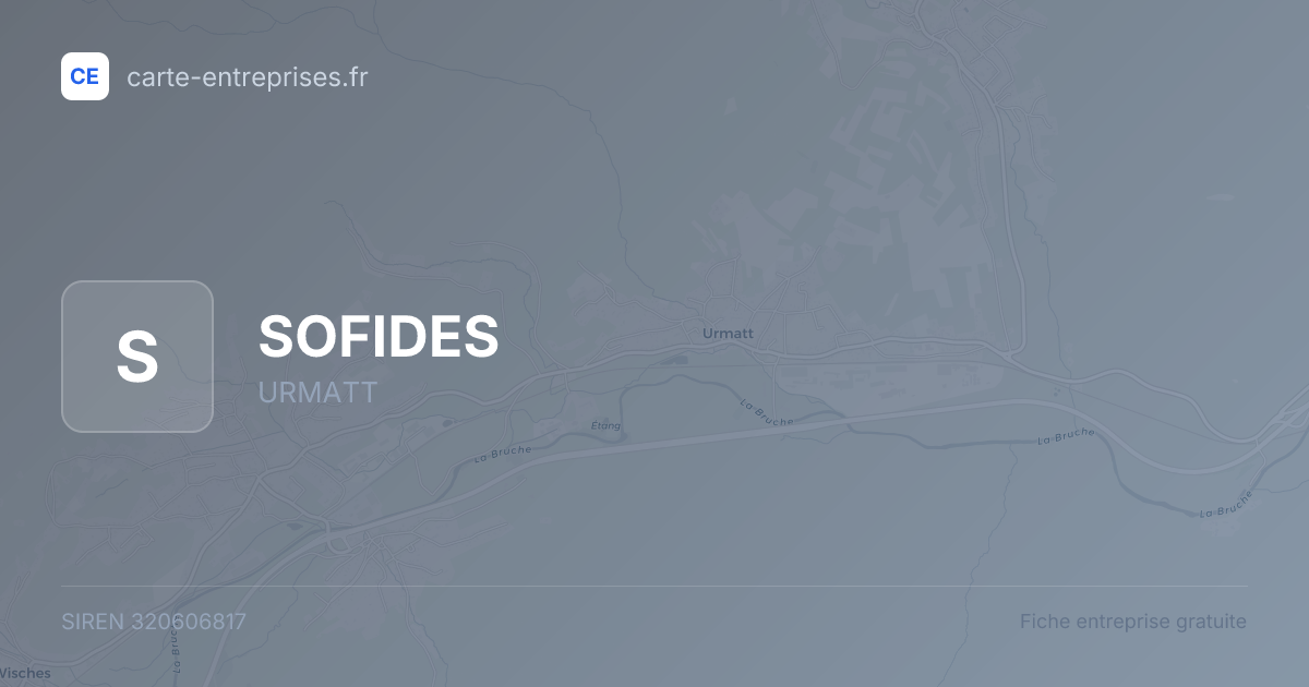 SOFIDES — 320606817 — fiche entreprise