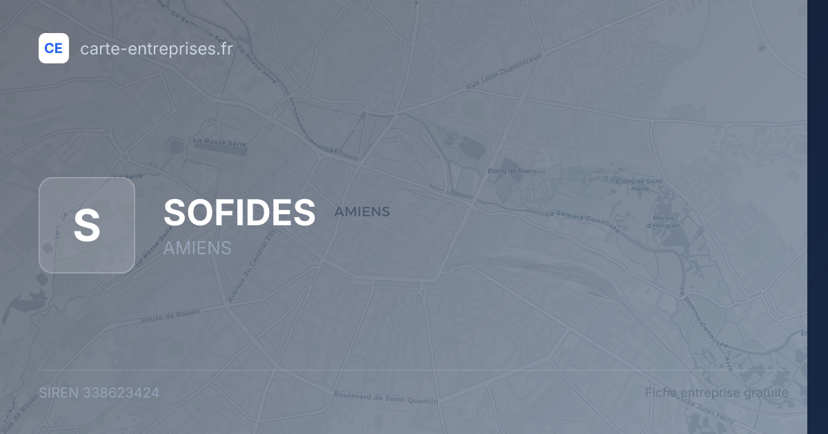 SOFIDES — 338623424 — fiche entreprise