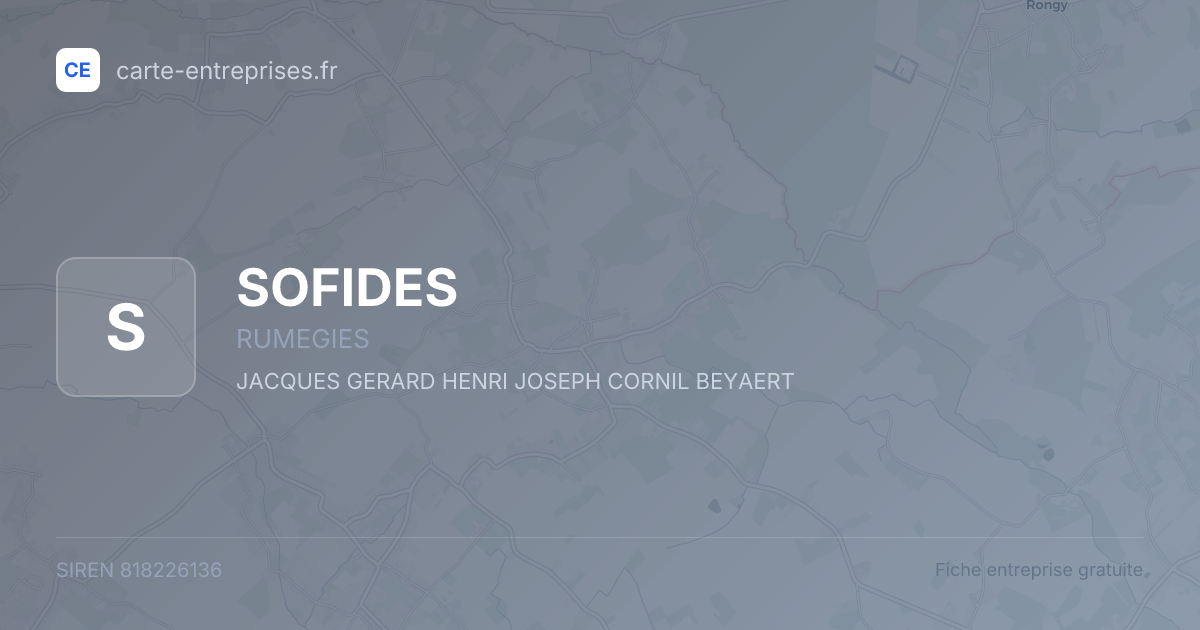 SOFIDES — 818226136 — fiche entreprise