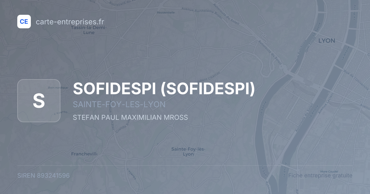 SOFIDESPI — 893241596 — fiche entreprise