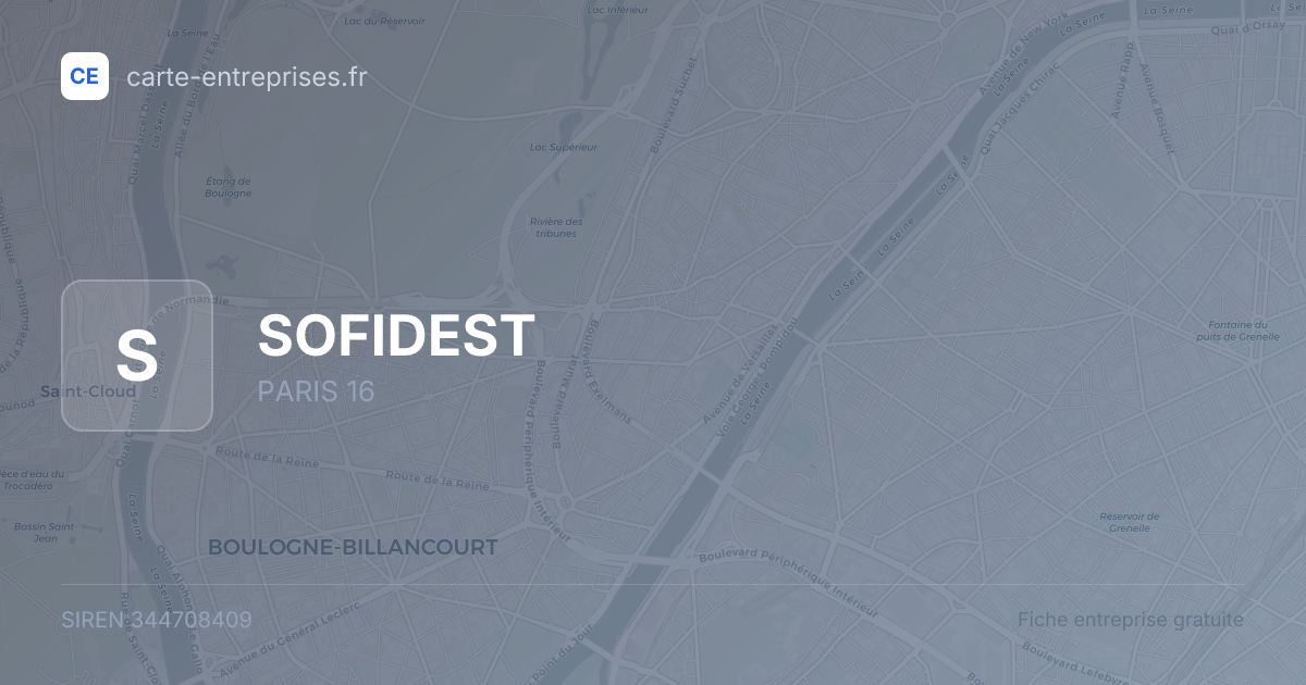 SOFIDEST — 344708409 — fiche entreprise