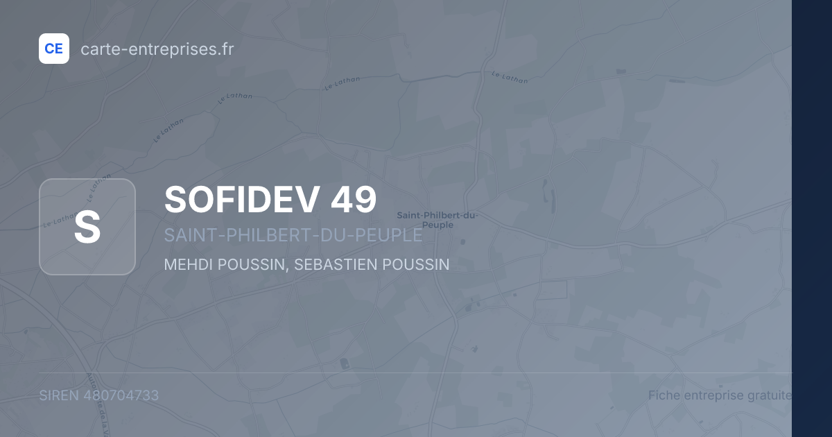 SOFIDEV 49 — 480704733 — fiche entreprise