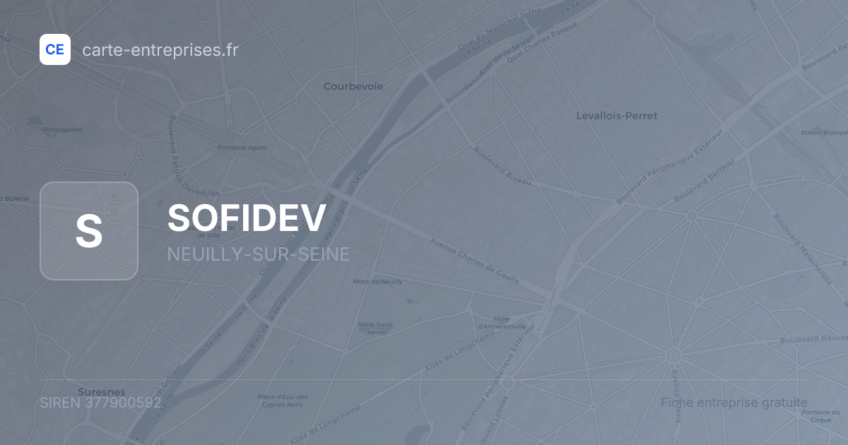 SOFIDEV — 377900592 — fiche entreprise