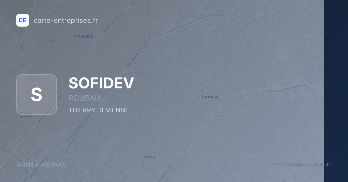 SOFIDEV — 414909465 — fiche entreprise