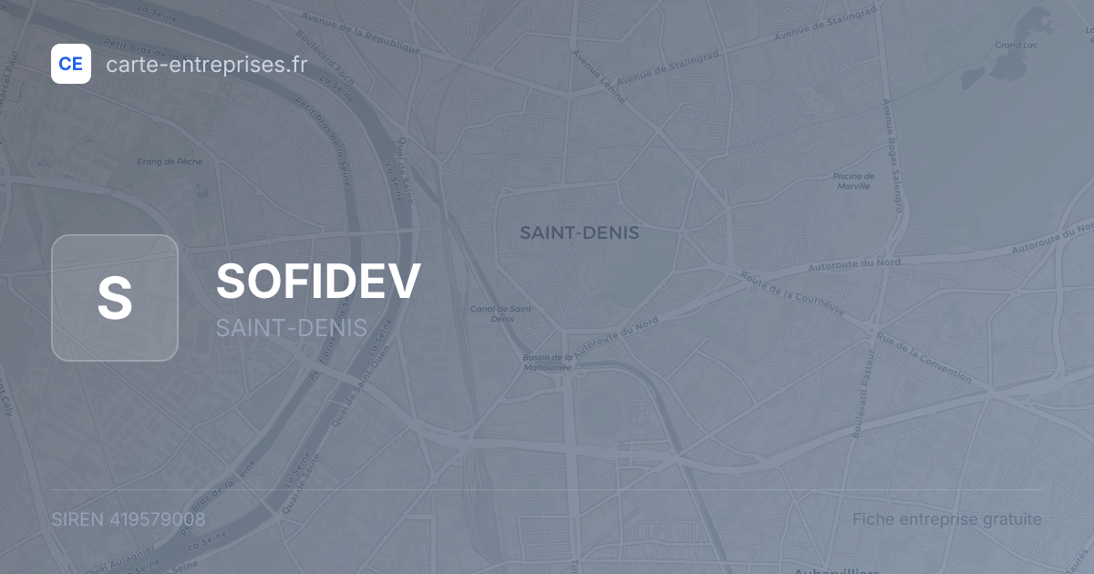 SOFIDEV — 419579008 — fiche entreprise