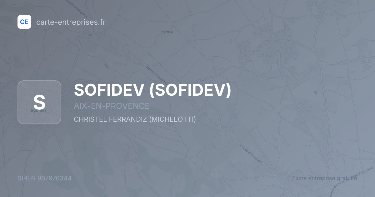 SOFIDEV — 907976344 — fiche entreprise