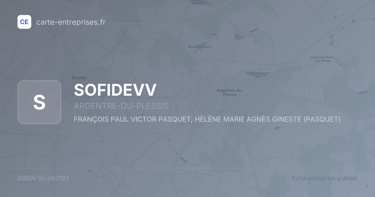 SOFIDEVV — 981967193 — fiche entreprise