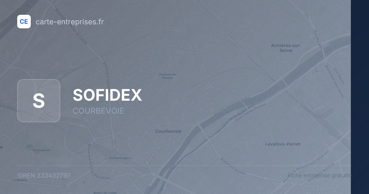 SOFIDEX — 333432797 — fiche entreprise