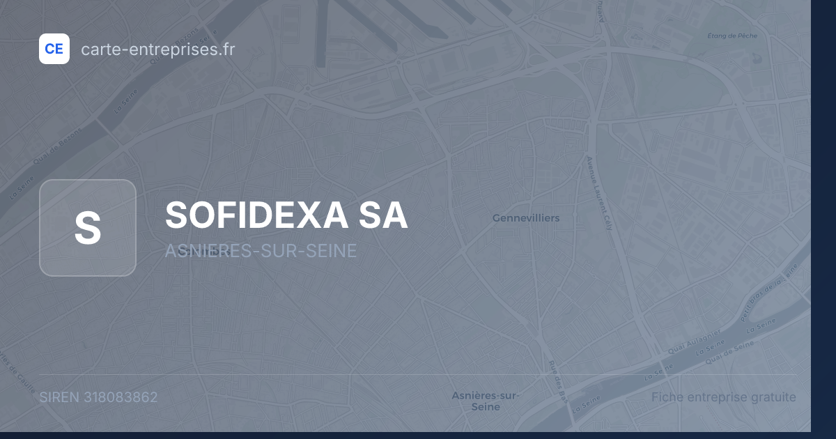 SOFIDEXA SA — 318083862 — fiche entreprise