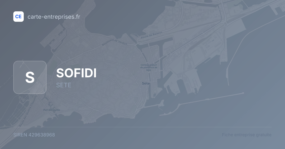 SOFIDI — 429638968 — fiche entreprise
