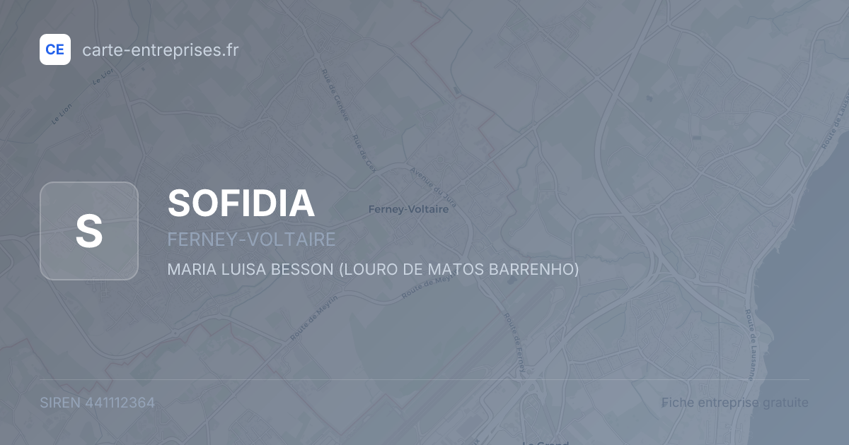 SOFIDIA — 441112364 — fiche entreprise