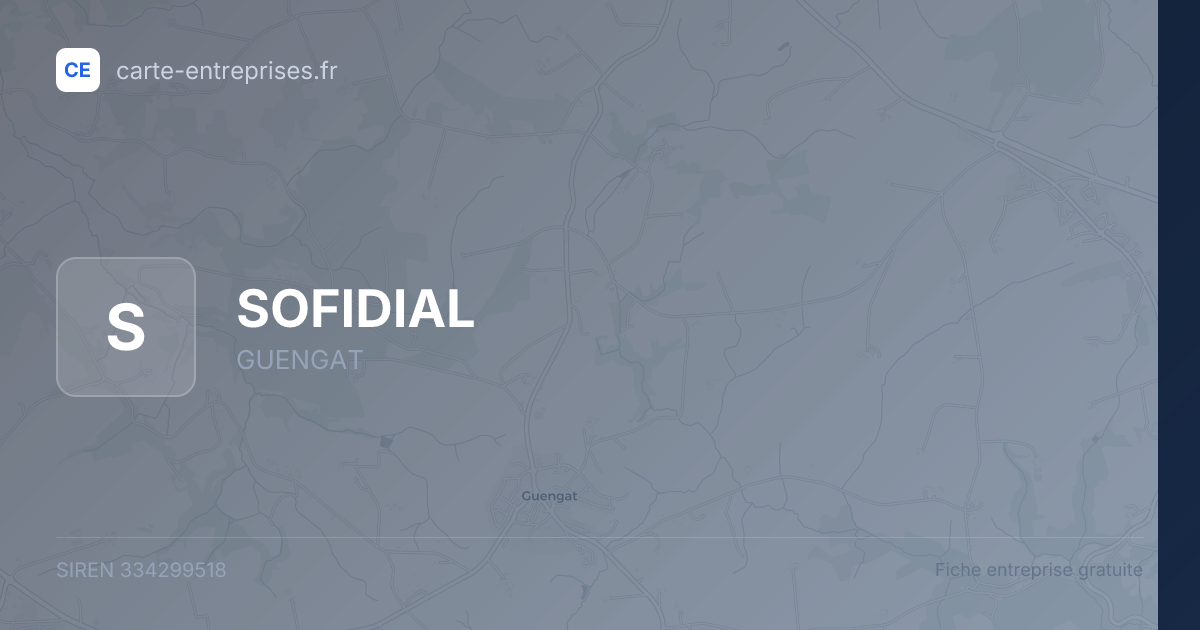 SOFIDIAL — 334299518 — fiche entreprise