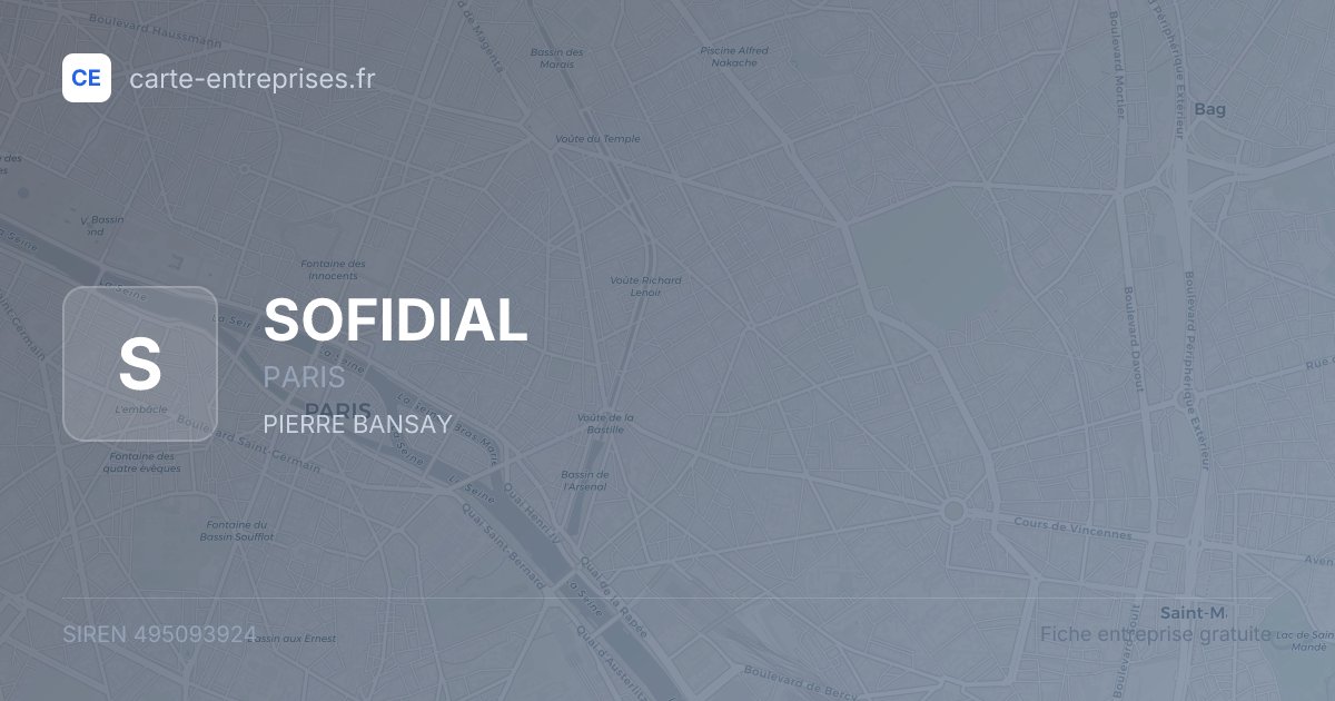 SOFIDIAL — 495093924 — fiche entreprise