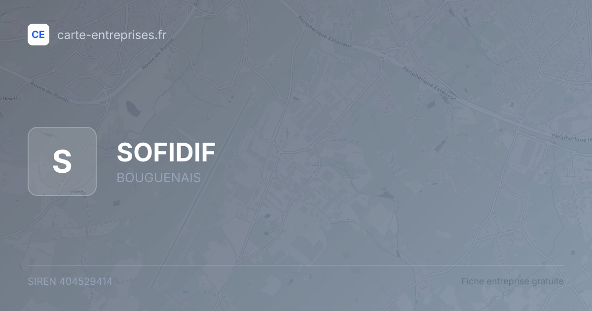 SOFIDIF — 404529414 — fiche entreprise