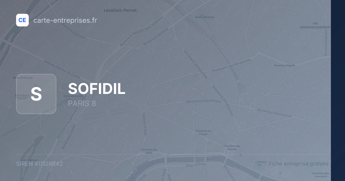 SOFIDIL — 411126642 — fiche entreprise