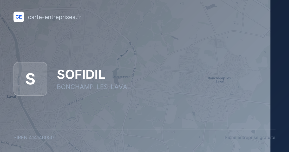 SOFIDIL — 414146050 — fiche entreprise