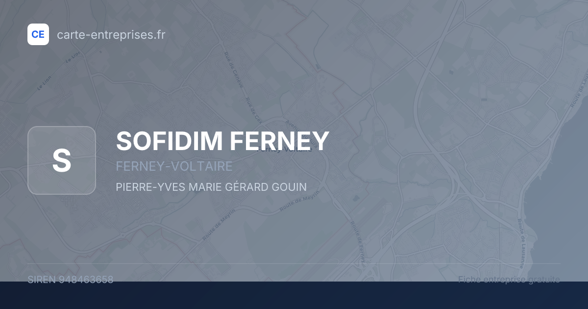 SOFIDIM FERNEY — 948463658 — fiche entreprise