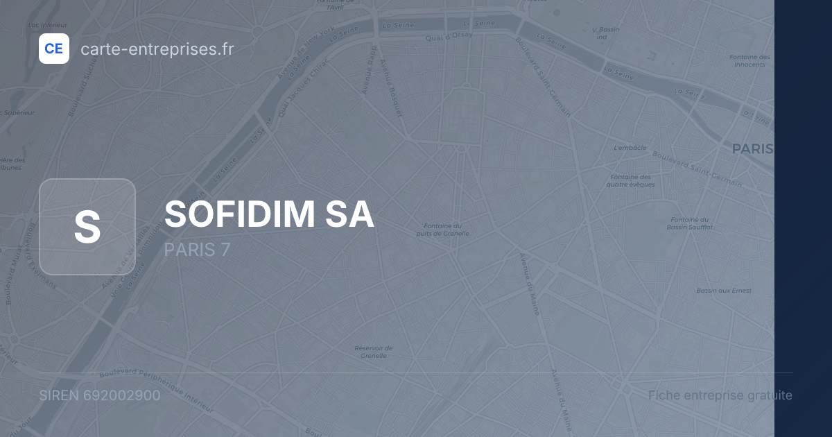 SOFIDIM SA — 692002900 — fiche entreprise