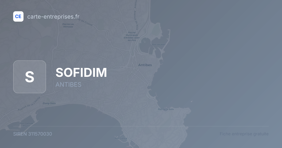 SOFIDIM — 311570030 — fiche entreprise