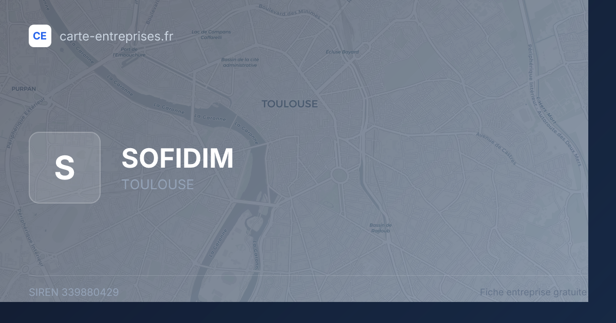 SOFIDIM — 339880429 — fiche entreprise
