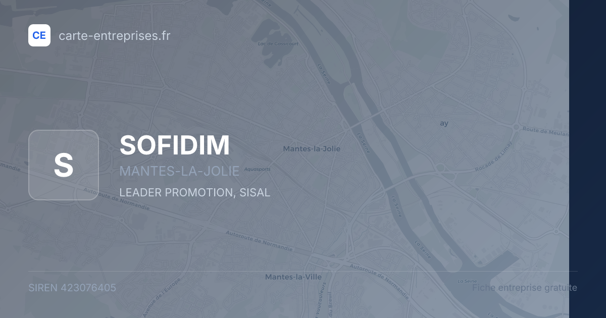 SOFIDIM — 423076405 — fiche entreprise