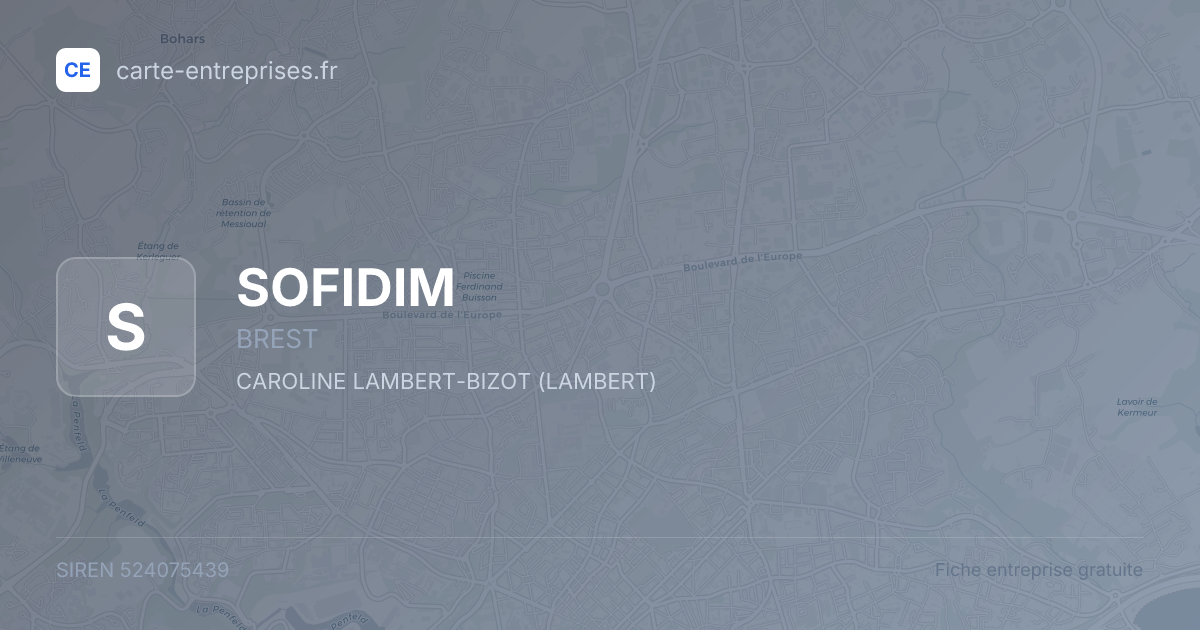 SOFIDIM — 524075439 — fiche entreprise