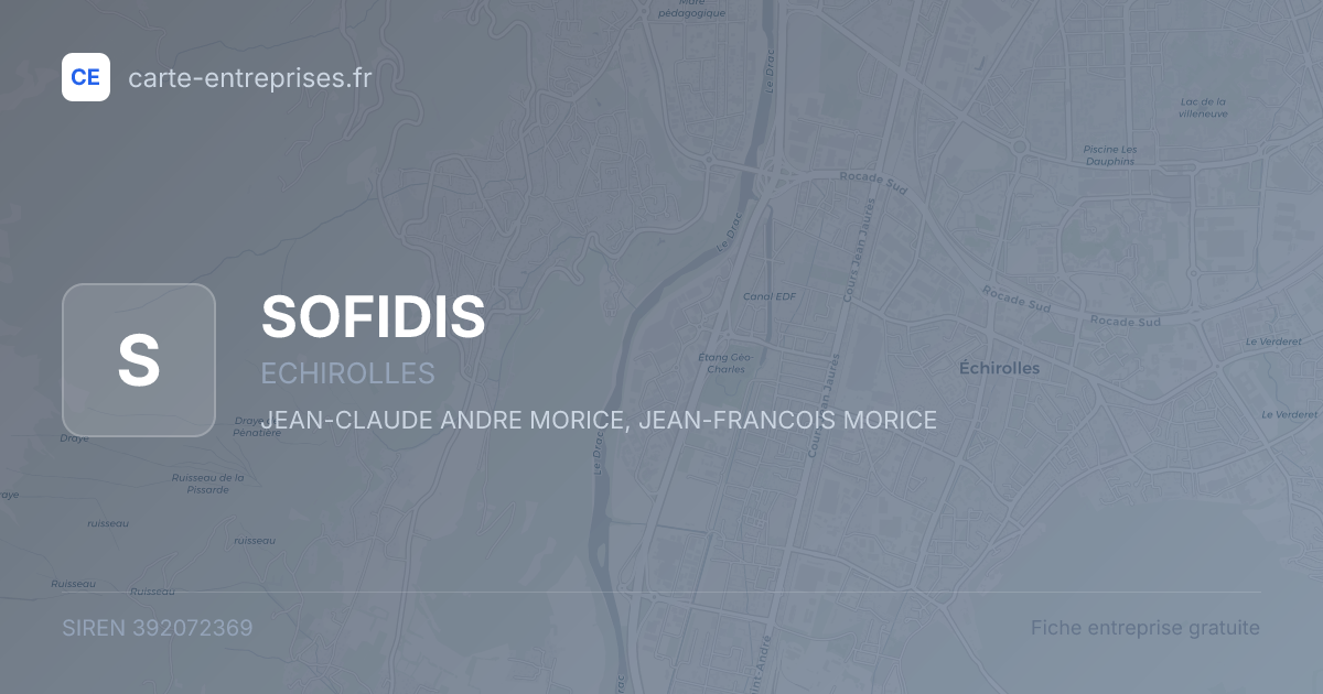 SOFIDIS — 392072369 — fiche entreprise