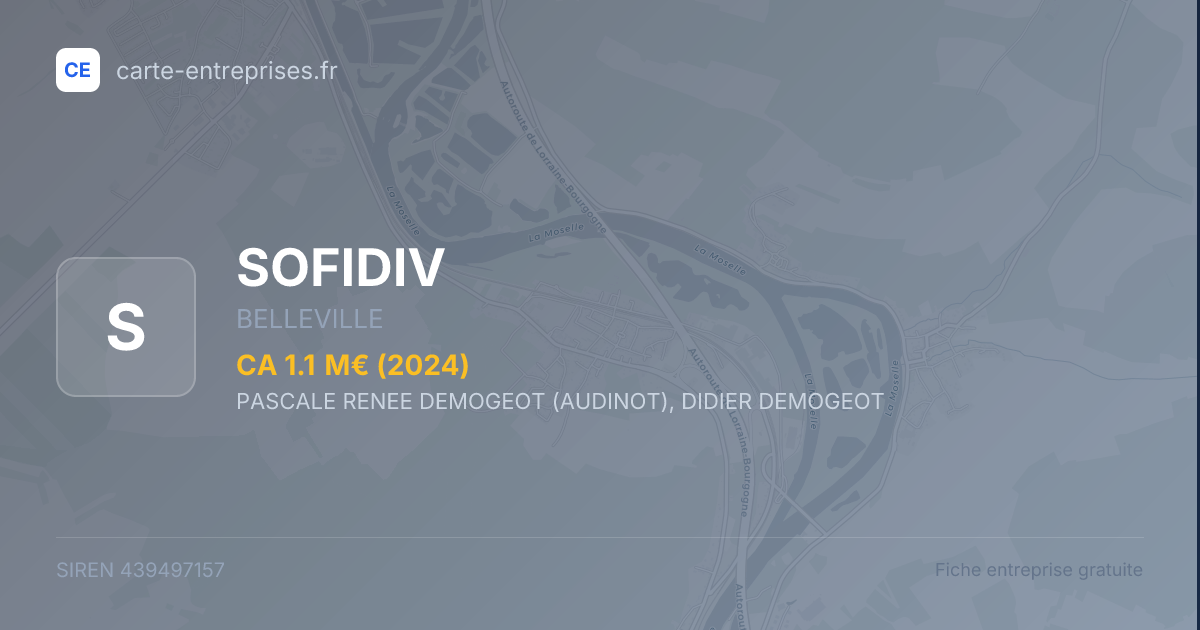 SOFIDIV — 439497157 — fiche entreprise