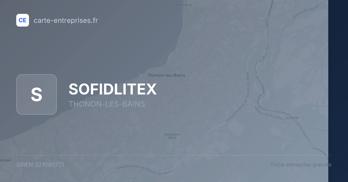 SOFIDLITEX — 321090771 — fiche entreprise