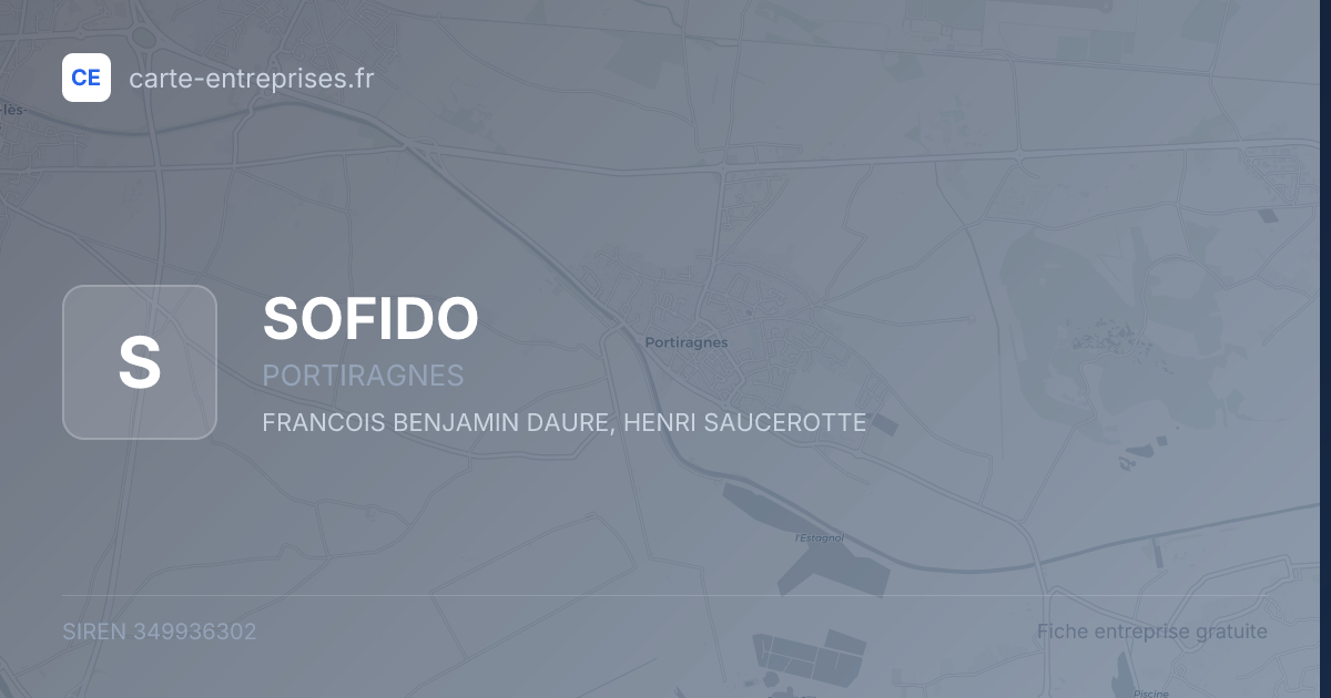 SOFIDO — 349936302 — fiche entreprise