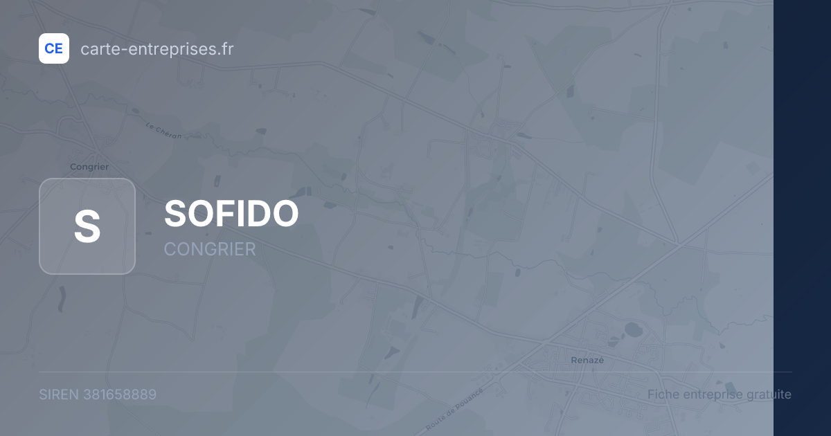 SOFIDO — 381658889 — fiche entreprise