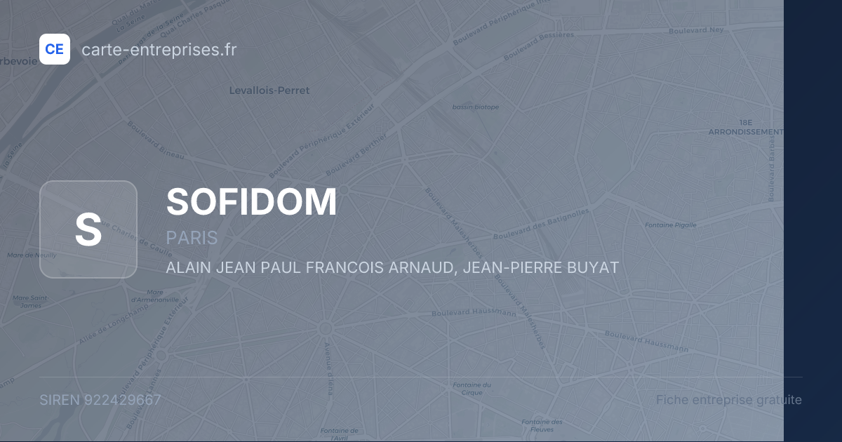 SOFIDOM — 922429667 — fiche entreprise