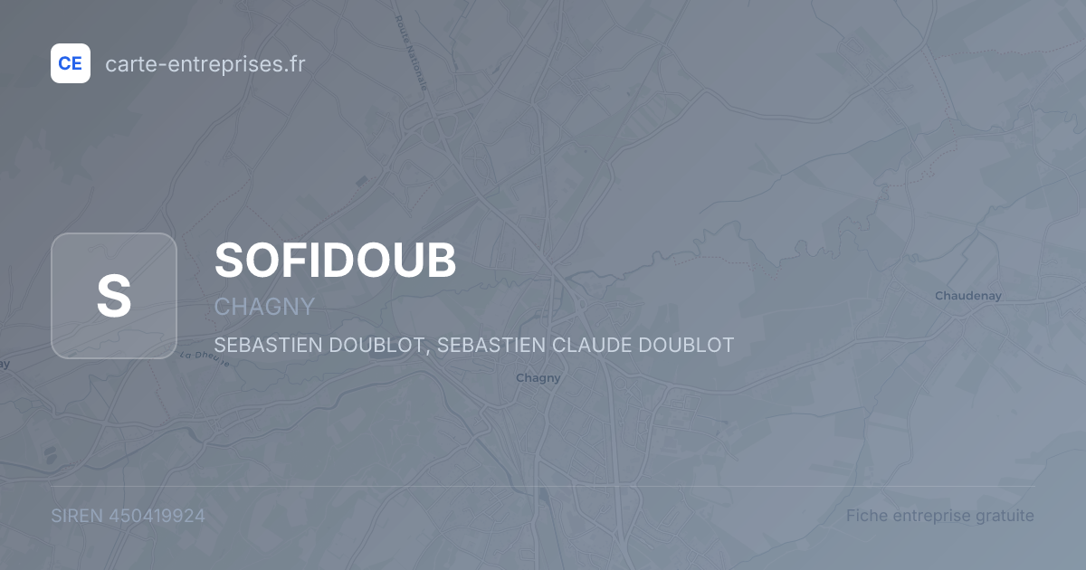 SOFIDOUB — 450419924 — fiche entreprise