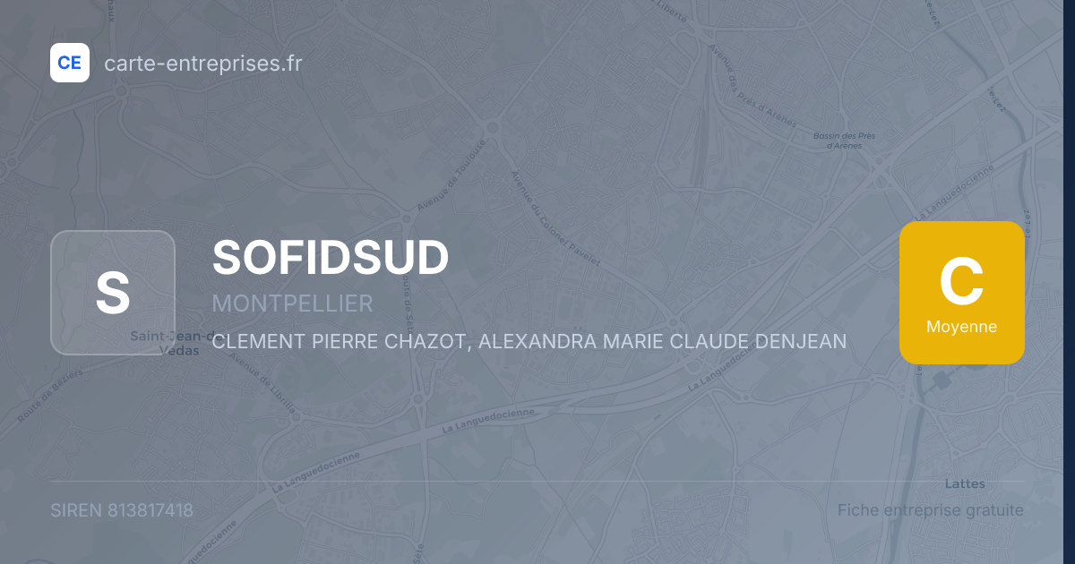 SOFIDSUD — 813817418 — fiche entreprise
