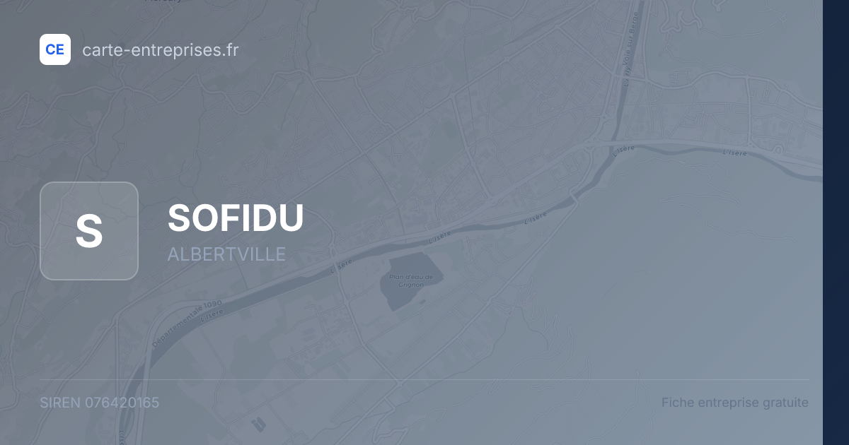 SOFIDU — 076420165 — fiche entreprise