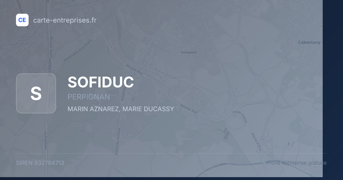 SOFIDUC — 932784713 — fiche entreprise